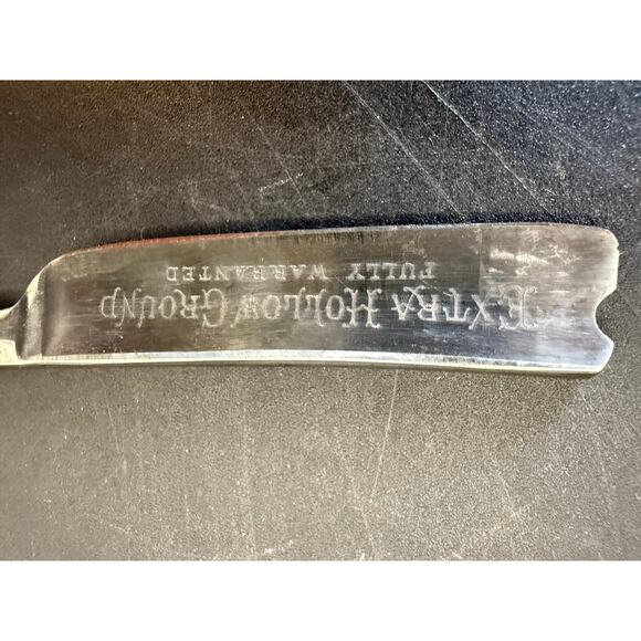 JR Torrey US Extra Hollow Ground Straight Razor, Etch Face/Dec Handle - Picture 2 of 10